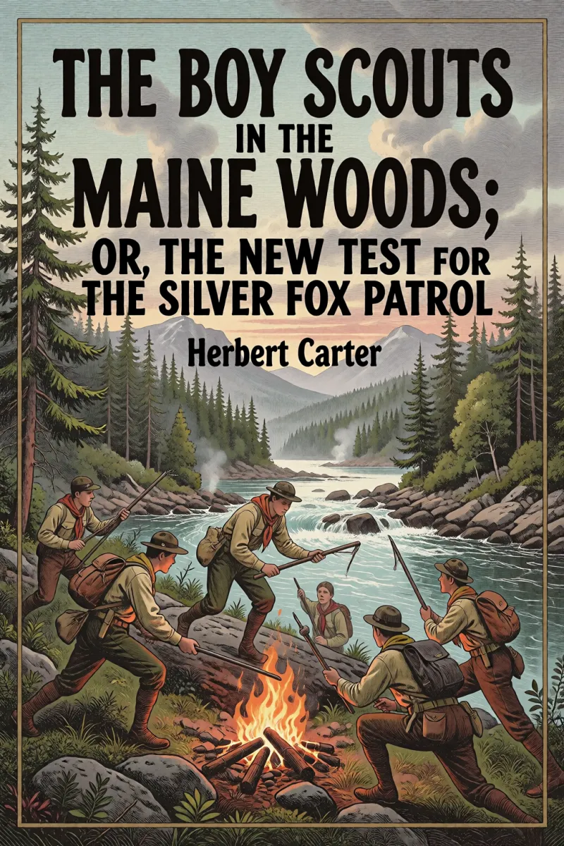 Cover of The Boy Scouts in the Maine Woods; Or, The New Test for the Silver Fox Patrol by Herbert Carter