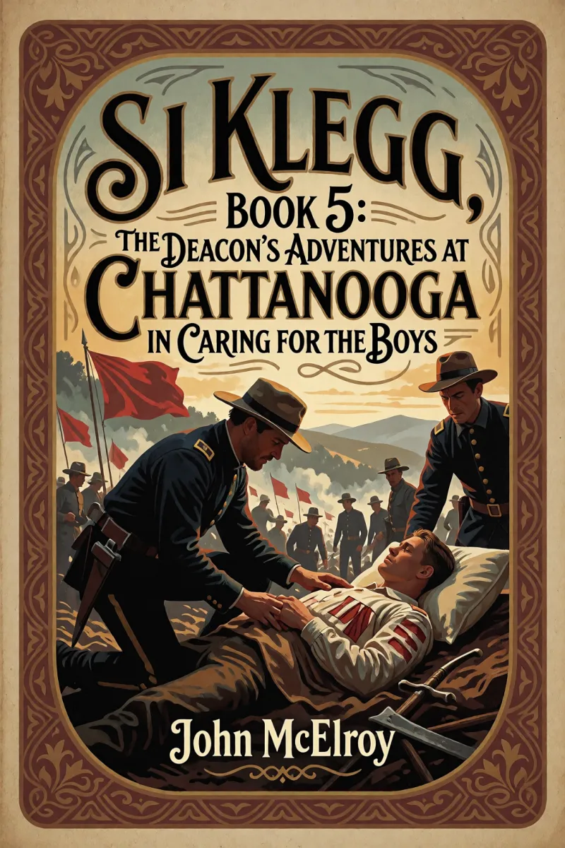 Cover of Si Klegg, Book 5: The Deacon's Adventures at Chattanooga in Caring for the Boys by John McElroy