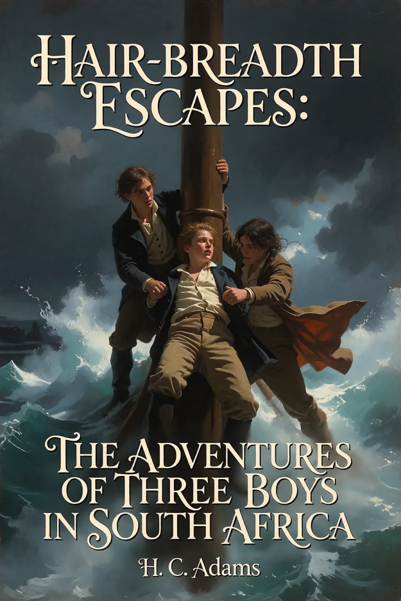 Cover of Hair-Breadth Escapes: The Adventures of Three Boys in South Africa by H. C. Adams