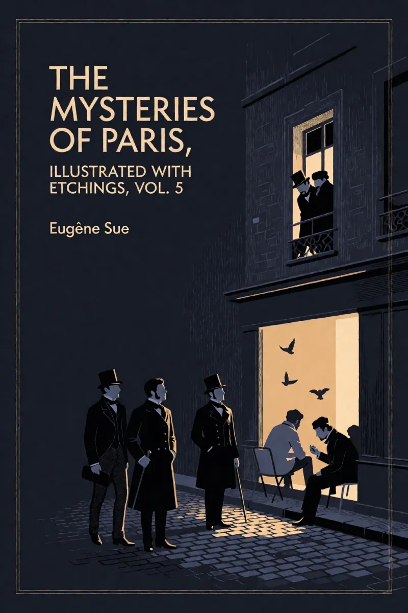 Cover of The Mysteries of Paris, illustrated with etchings, Vol. 5 by Eugène Sue