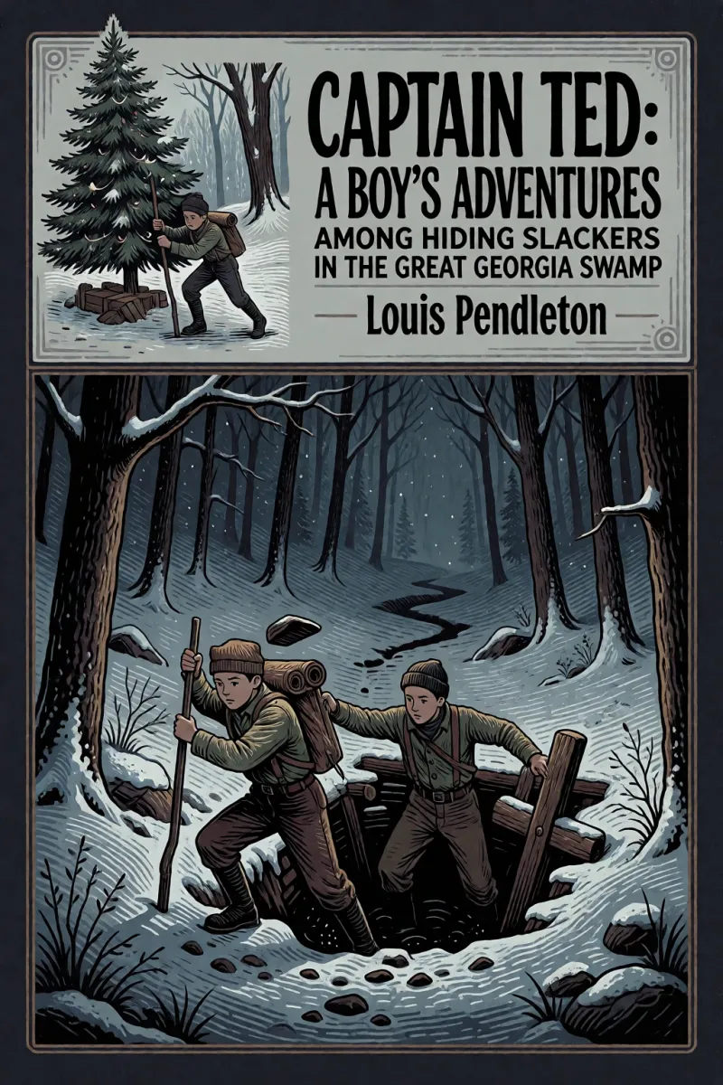 Cover of Captain Ted: A Boy's Adventures Among Hiding Slackers in the Great Georgia Swamp by Louis Pendleton