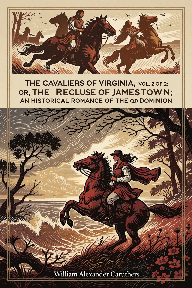 Cover of The Cavaliers of Virginia, vol. 2 of 2: or, The Recluse of Jamestown; An historical romance of the Old Dominion by William Alexander Caruthers