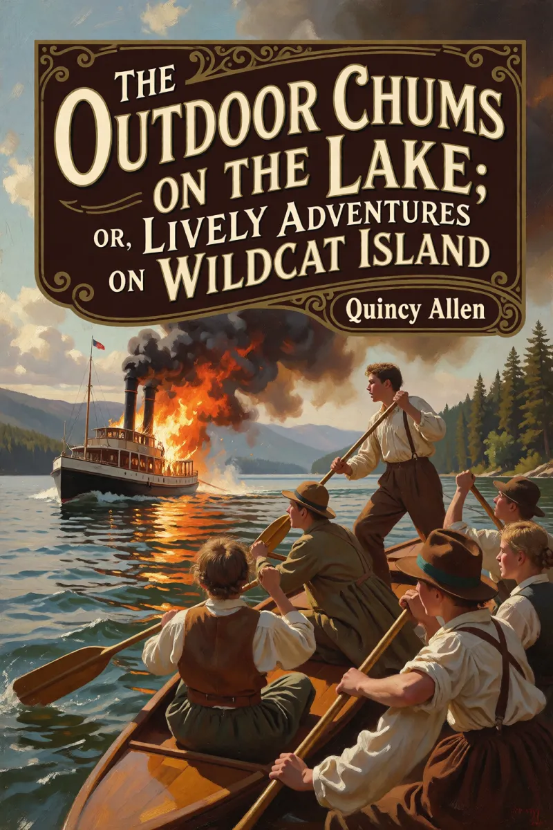 Cover of The Outdoor Chums on the Lake; Or, Lively Adventures on Wildcat Island by Quincy Allen