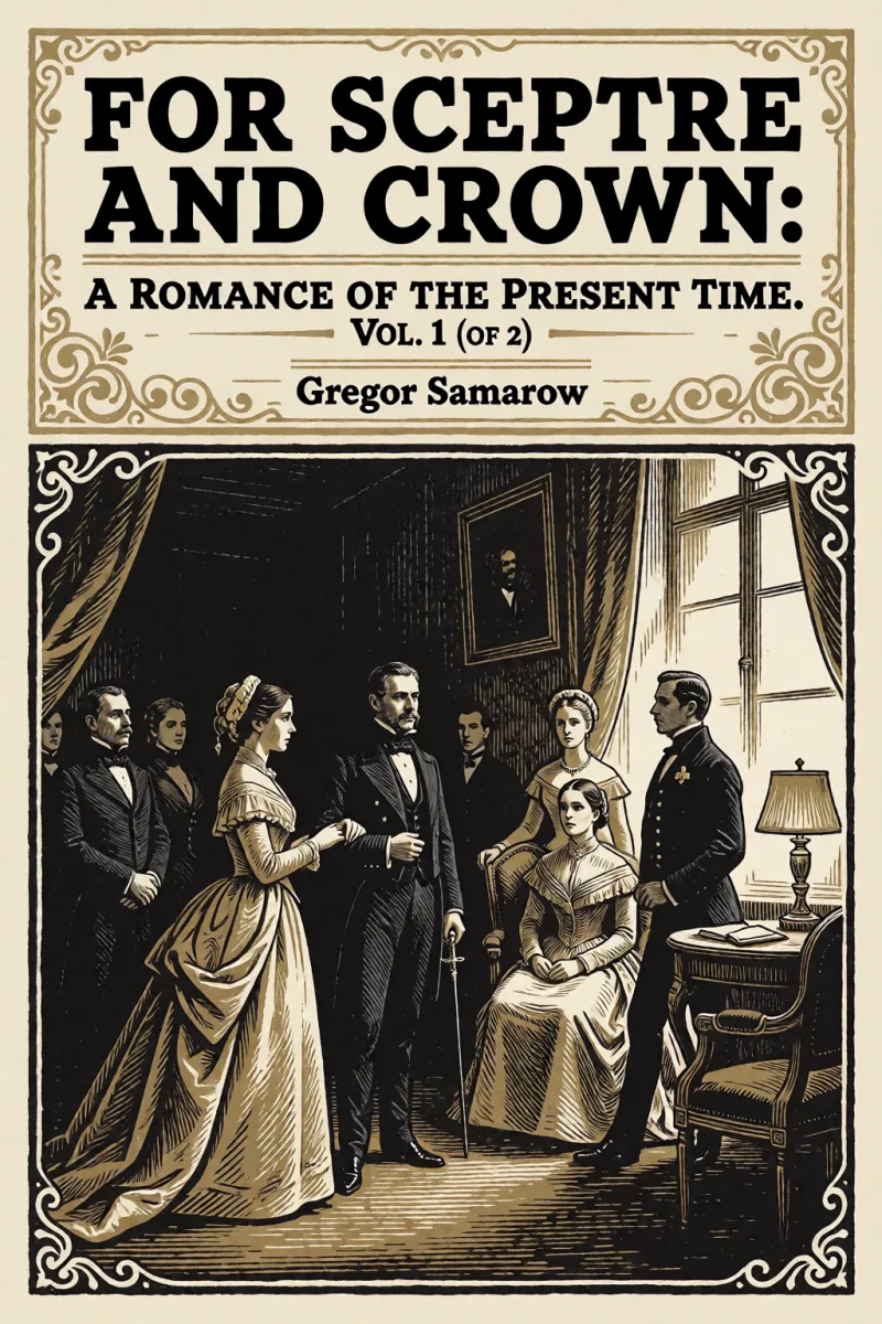 Cover of For Sceptre and Crown: A Romance of the Present Time. Vol. 1 (of 2) by Gregor Samarow
