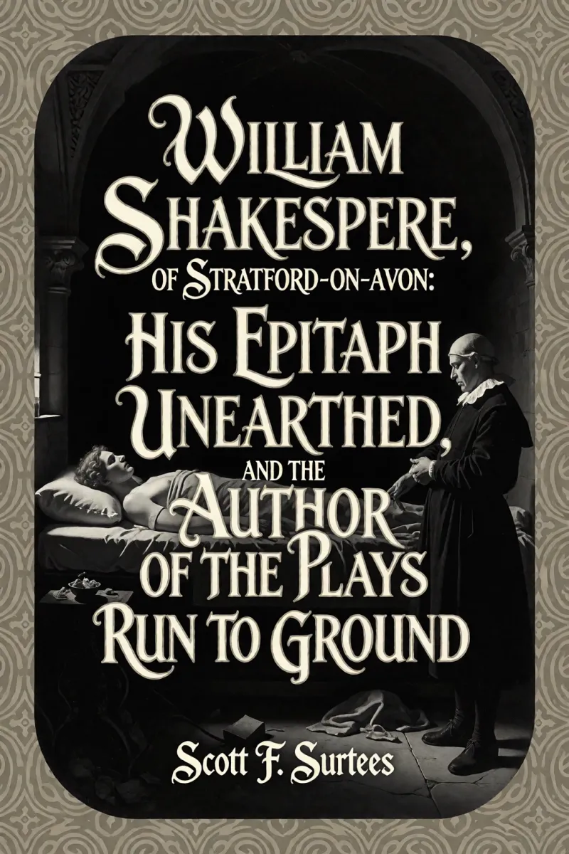 Cover of William Shakespere, of Stratford-on-Avon: His Epitaph Unearthed, and the Author of the Plays run to Ground by Scott F. Surtees