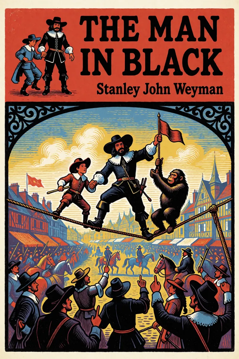 Cover of The man in black by Stanley John Weyman