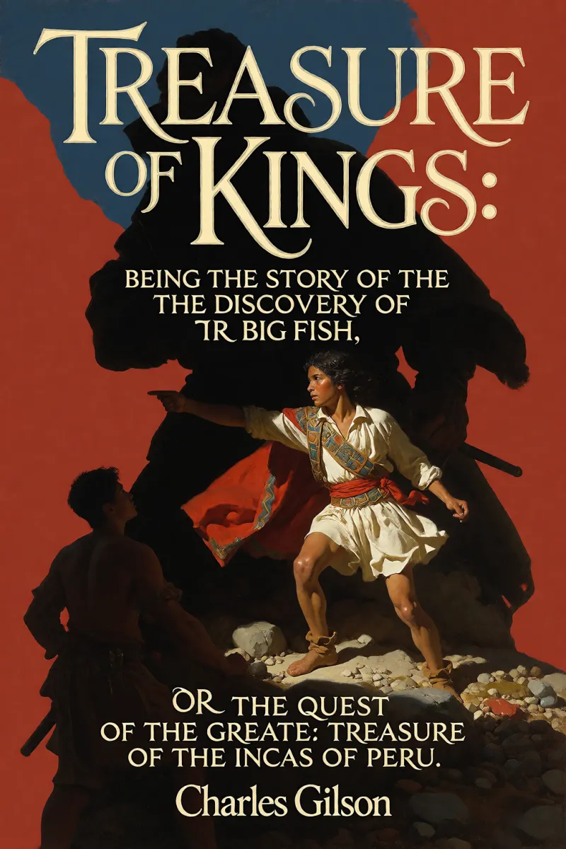 Cover of Treasure of Kings: Being the Story of the Discovery of the "Big Fish," or the Quest of the Greater Treasure of the Incas of Peru. by Charles Gilson