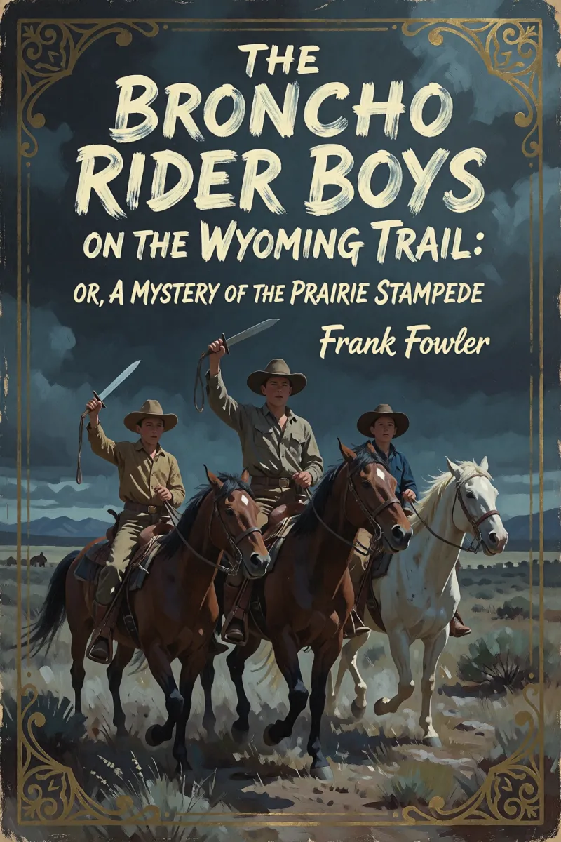 Cover of The Broncho Rider Boys on the Wyoming Trail: Or, A Mystery of the Prairie Stampede by Frank Fowler