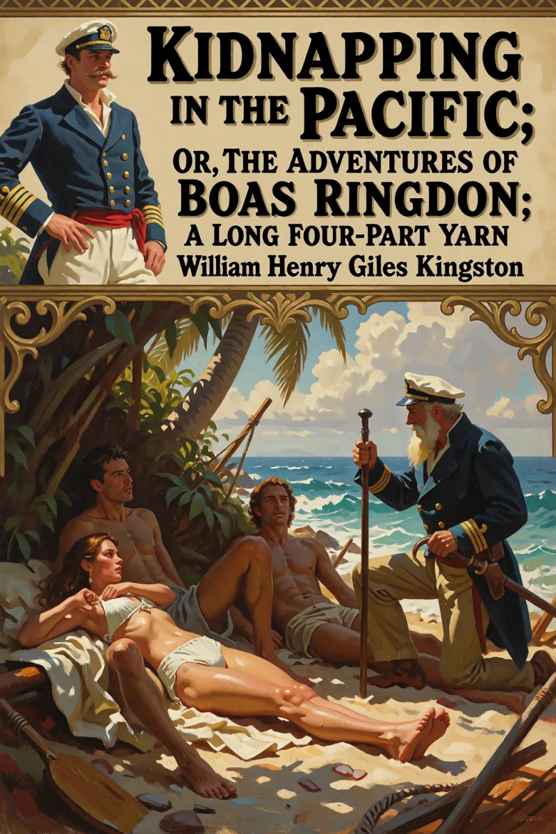 Cover of Kidnapping in the Pacific; Or, The Adventures of Boas Ringdon: A long four-part Yarn by William Henry Giles Kingston