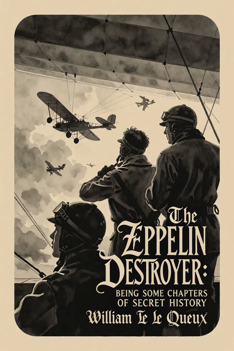 Cover of The Zeppelin Destroyer: Being Some Chapters of Secret History by William Le Queux
