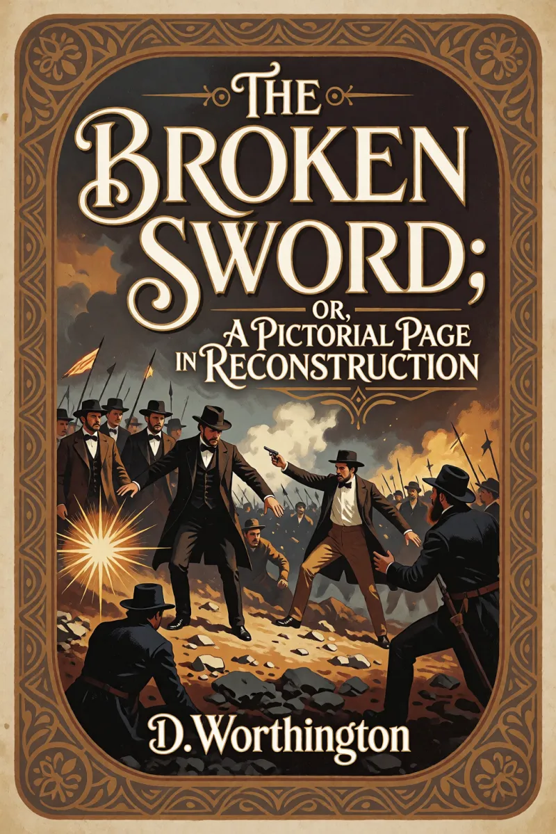 Cover of The Broken Sword; Or, A Pictorial Page in Reconstruction by D. Worthington
