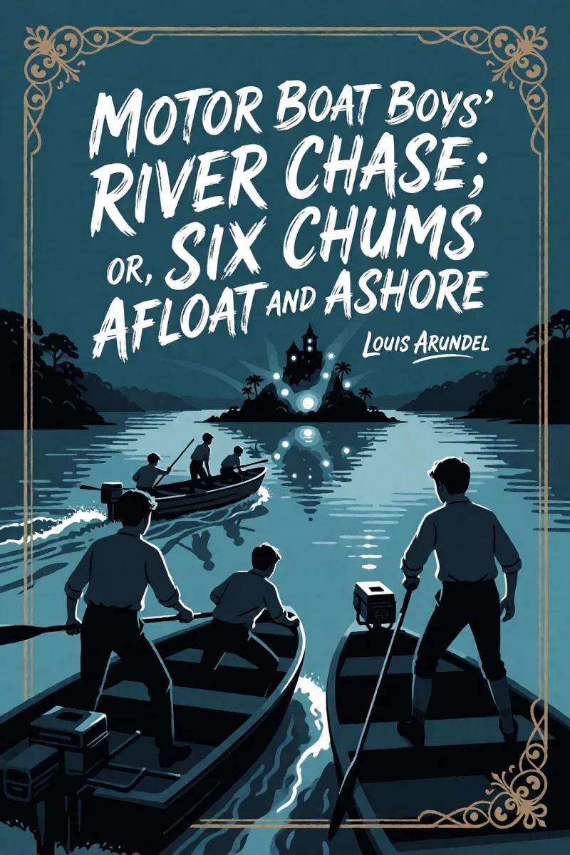 Cover of Motor Boat Boys' River Chase; or, Six Chums Afloat and Ashore by Louis Arundel