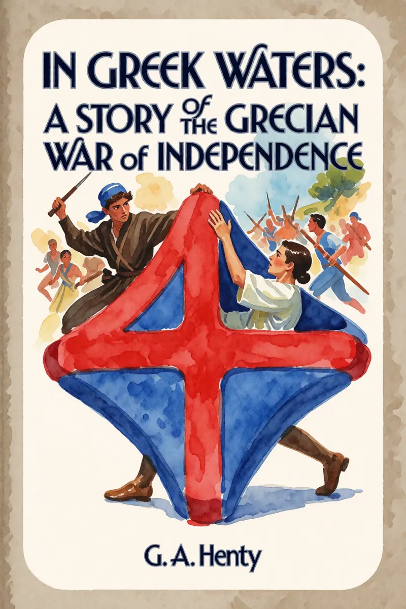 Cover of In Greek Waters: A Story of the Grecian War of Independence by G. A. Henty