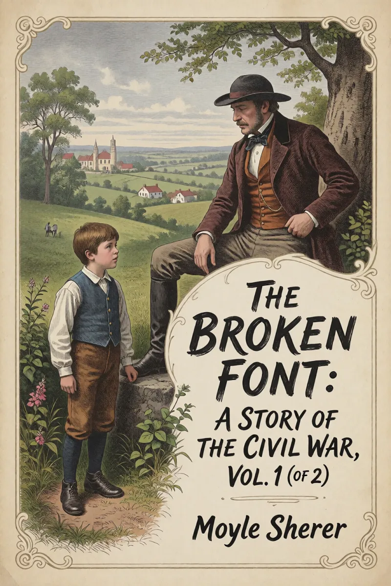 Cover of The Broken Font: A Story of the Civil War, Vol. 1 (of 2) by Moyle Sherer