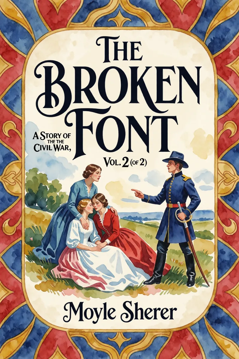 Cover of The Broken Font: A Story of the Civil War, Vol. 2 (of 2) by Moyle Sherer