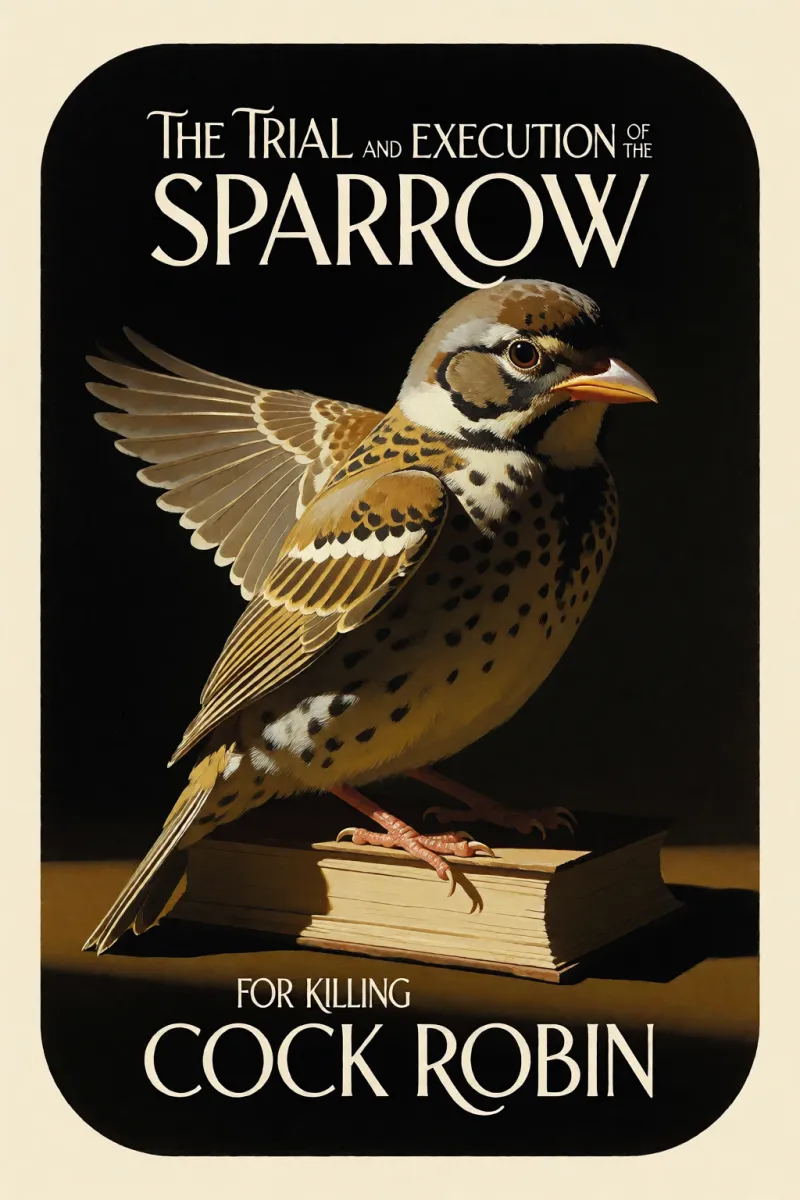 Cover of The Trial and Execution of the Sparrow for Killing Cock Robin by Anonymous