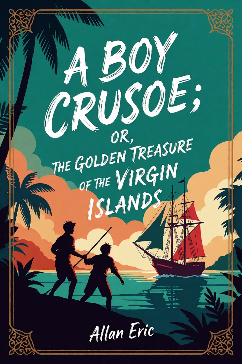 Cover of A Boy Crusoe; or, The Golden Treasure of the Virgin Islands by Allan Eric