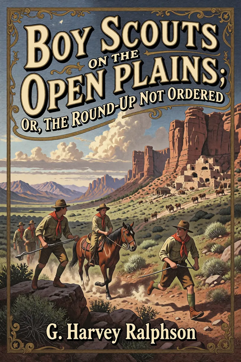 Cover of Boy Scouts on the Open Plains; Or, The Round-Up Not Ordered by G. Harvey Ralphson