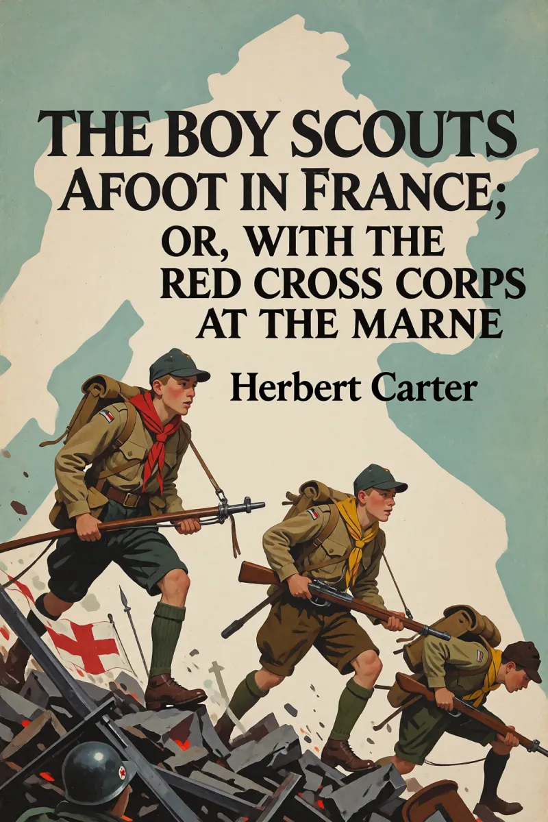 Cover of The Boy Scouts Afoot in France; or, With the Red Cross Corps at the Marne by Herbert Carter