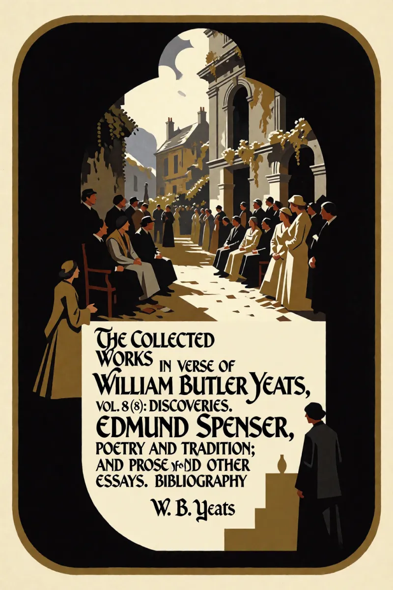 Cover of The Collected Works in Verse and Prose of William Butler Yeats, Vol. 8 (of 8): Discoveries. Edmund Spenser. Poetry and Tradition; and Other Essays. Bibliography by W. B. Yeats
