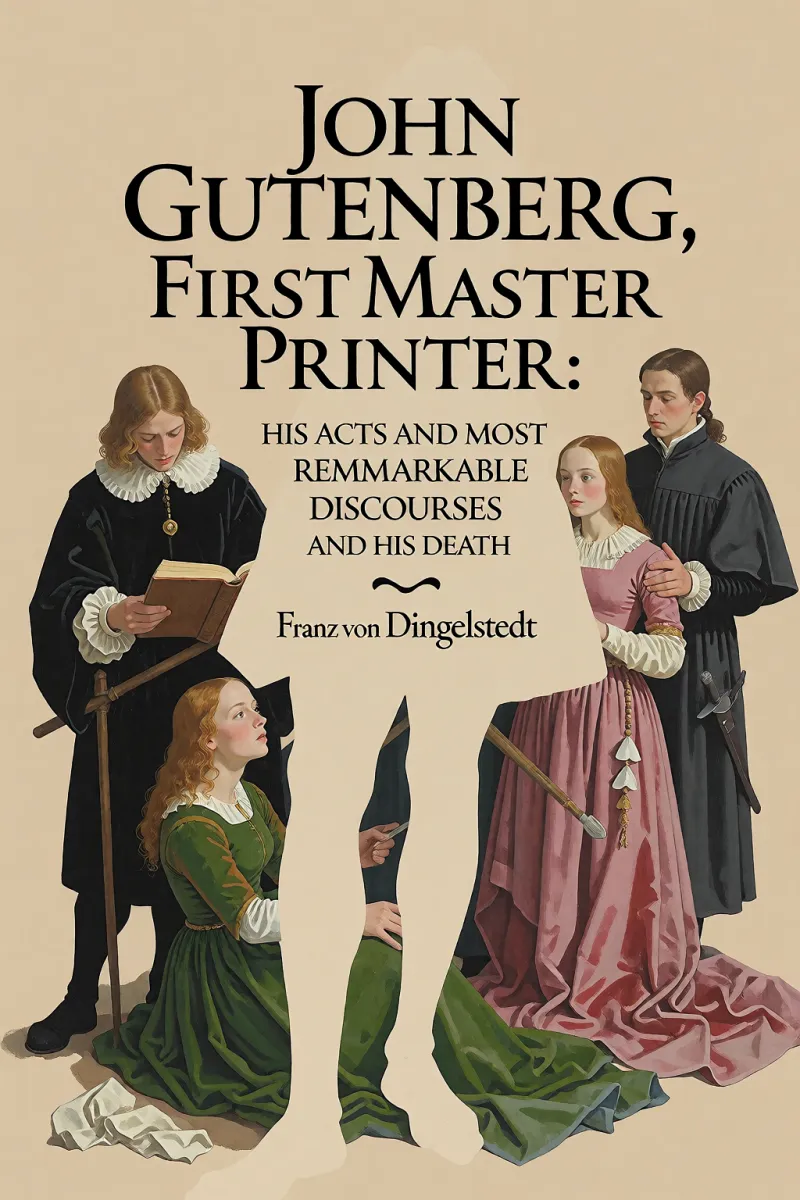Cover of John Gutenberg, First Master Printer: His Acts and Most Remarkable Discourses and his Death by Franz von Dingelstedt