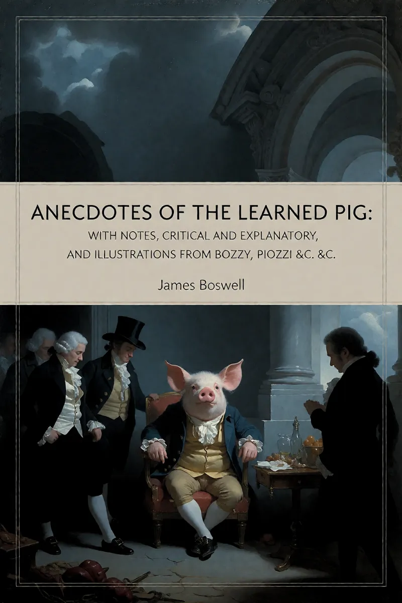 Cover of Anecdotes of the Learned Pig: With Notes, Critical and Explanatory, and Illustrations from Bozzy, Piozzi &c. &c. by James Boswell