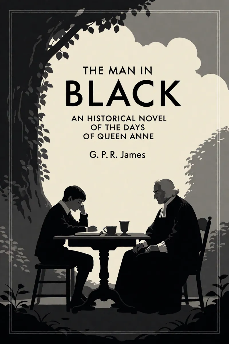 Cover of The Man in Black: An Historical Novel of the Days of Queen Anne by G. P. R. James