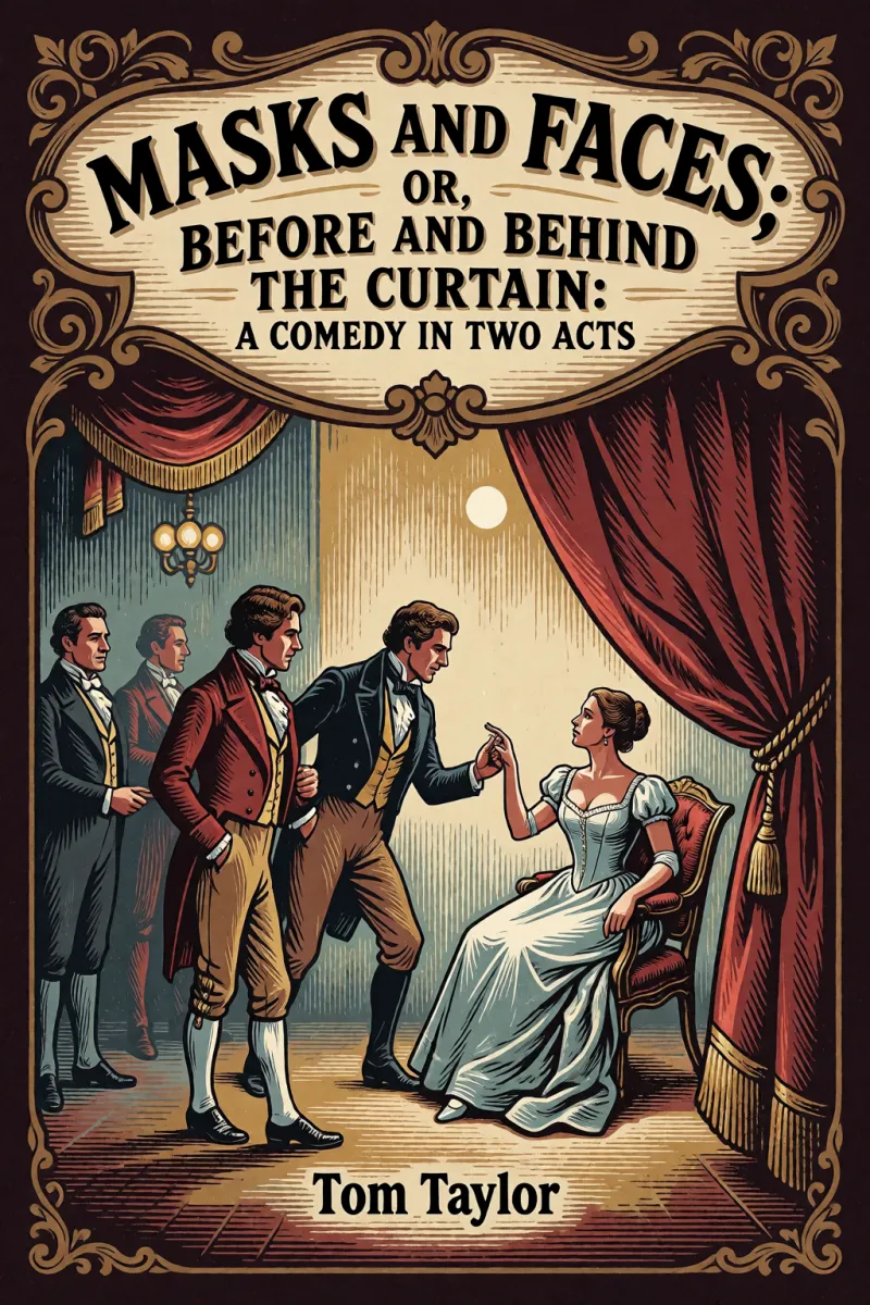 Cover of Masks and Faces; or, Before and Behind the Curtain: A Comedy in Two Acts by Tom Taylor