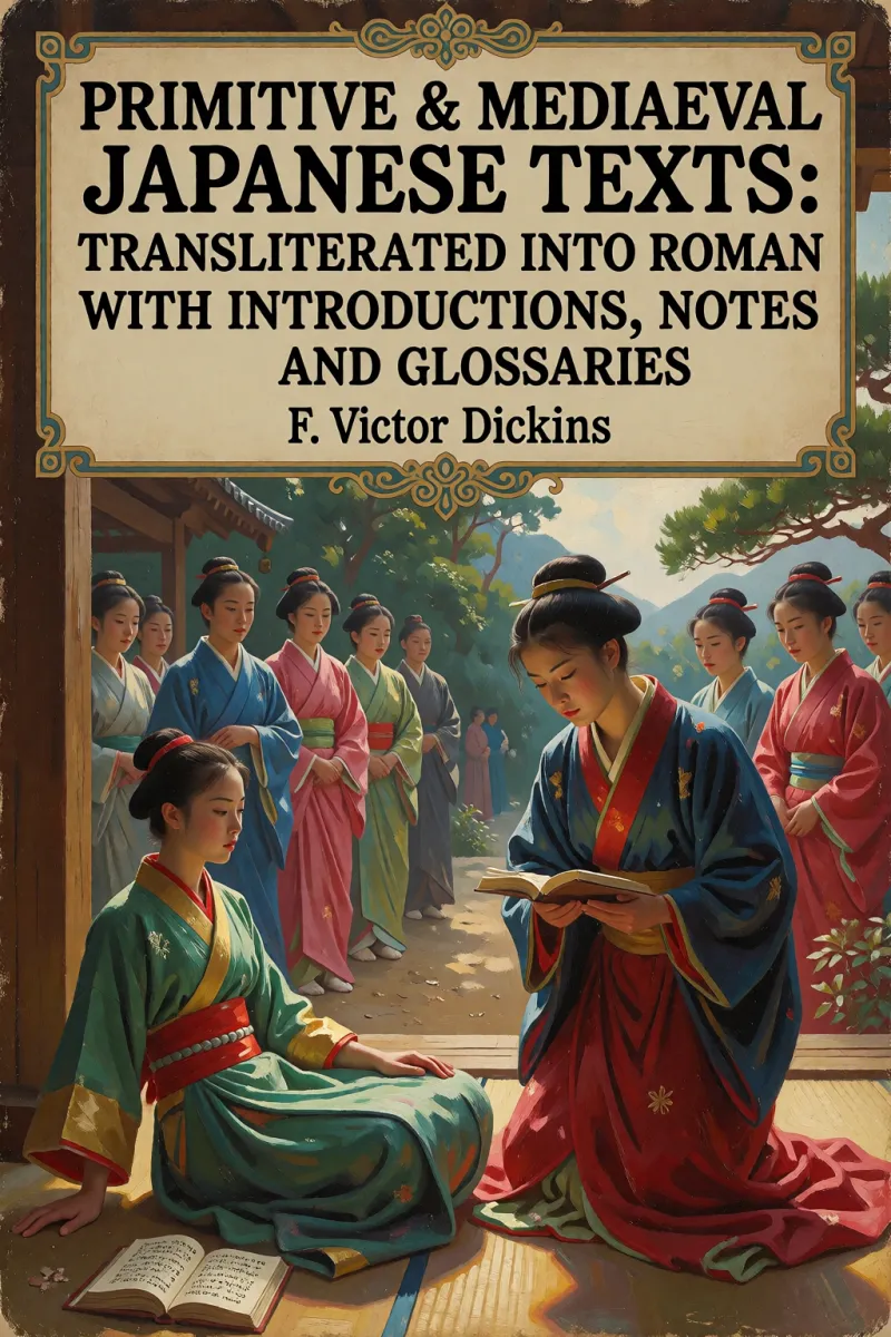 Cover of Primitive & Mediaeval Japanese Texts: Transliterated into Roman with introductions, notes and glossaries by F. Victor Dickins