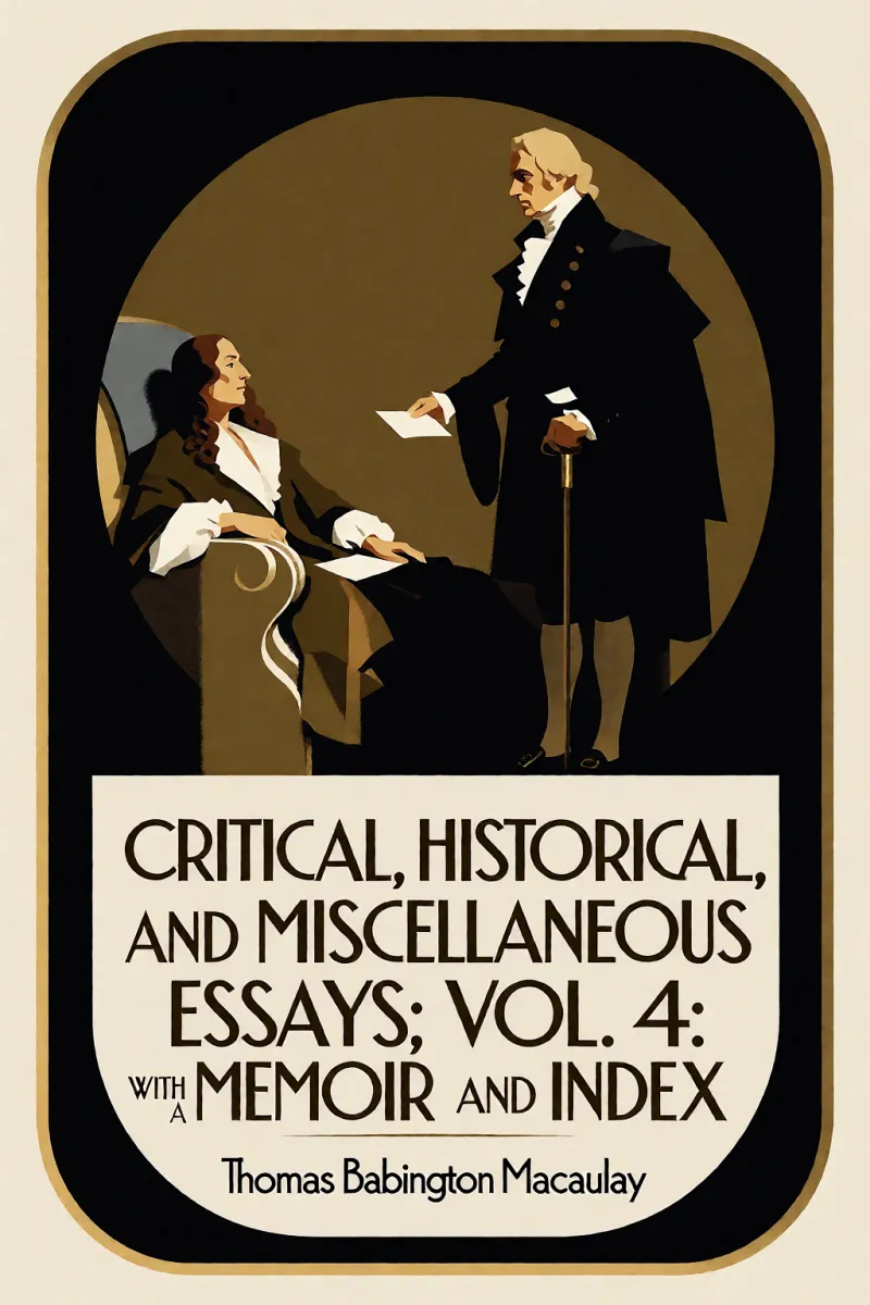 Cover of Critical, Historical, and Miscellaneous Essays; Vol. 4: With a Memoir and Index by Thomas Babington Macaulay