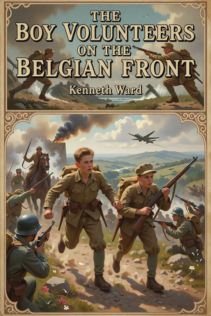 Cover of The Boy Volunteers on the Belgian Front by Kenneth Ward
