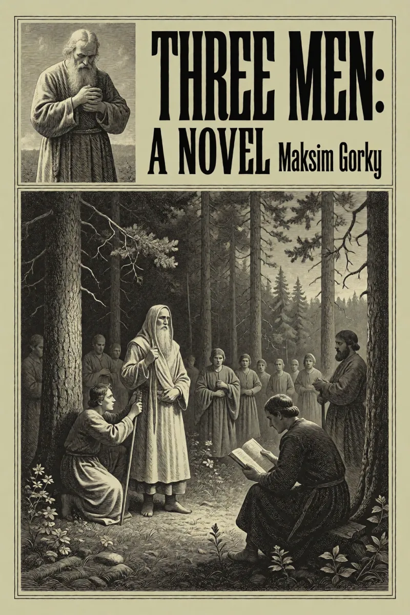 Cover of Three Men: A Novel by Maksim Gorky