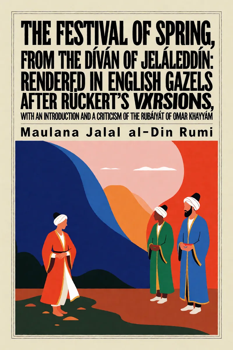 Cover of The Festival of Spring, from the Díván of Jeláleddín: Rendered in English Gazels after Rückert's Versions, with an Introduction and a Criticism of the Rubáiyát of Omar Khayyám by Maulana Jalal al-Din Rumi
