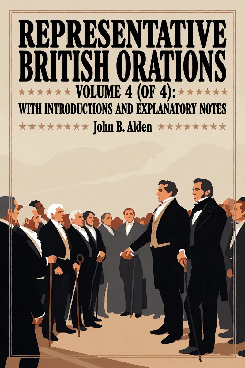 Cover of Representative British Orations Volume 4 (of 4): With Introductions and Explanatory Notes by John B. Alden