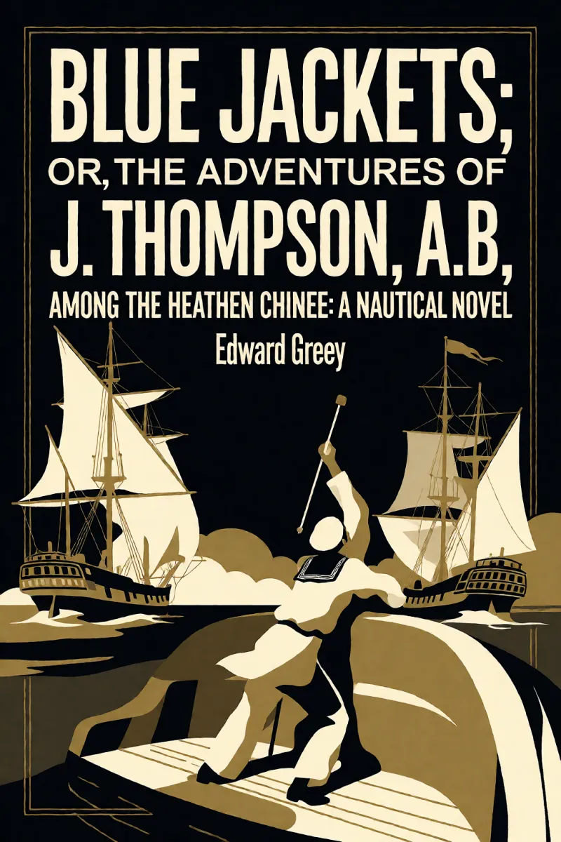 Cover of Blue Jackets; or, The Adventures of J. Thompson, A.B., Among "the Heathen Chinee": A Nautical Novel by Edward Greey