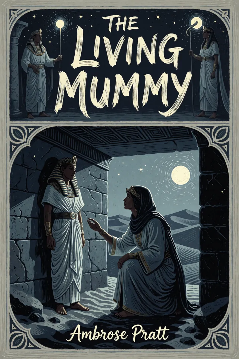Cover of The Living Mummy by Ambrose Pratt