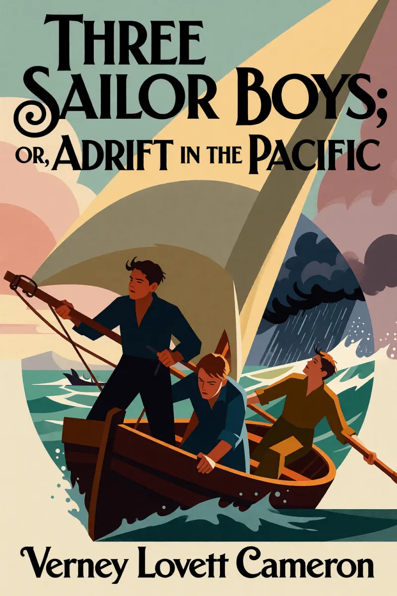 Cover of Three Sailor Boys; or, Adrift in the Pacific by Verney Lovett Cameron