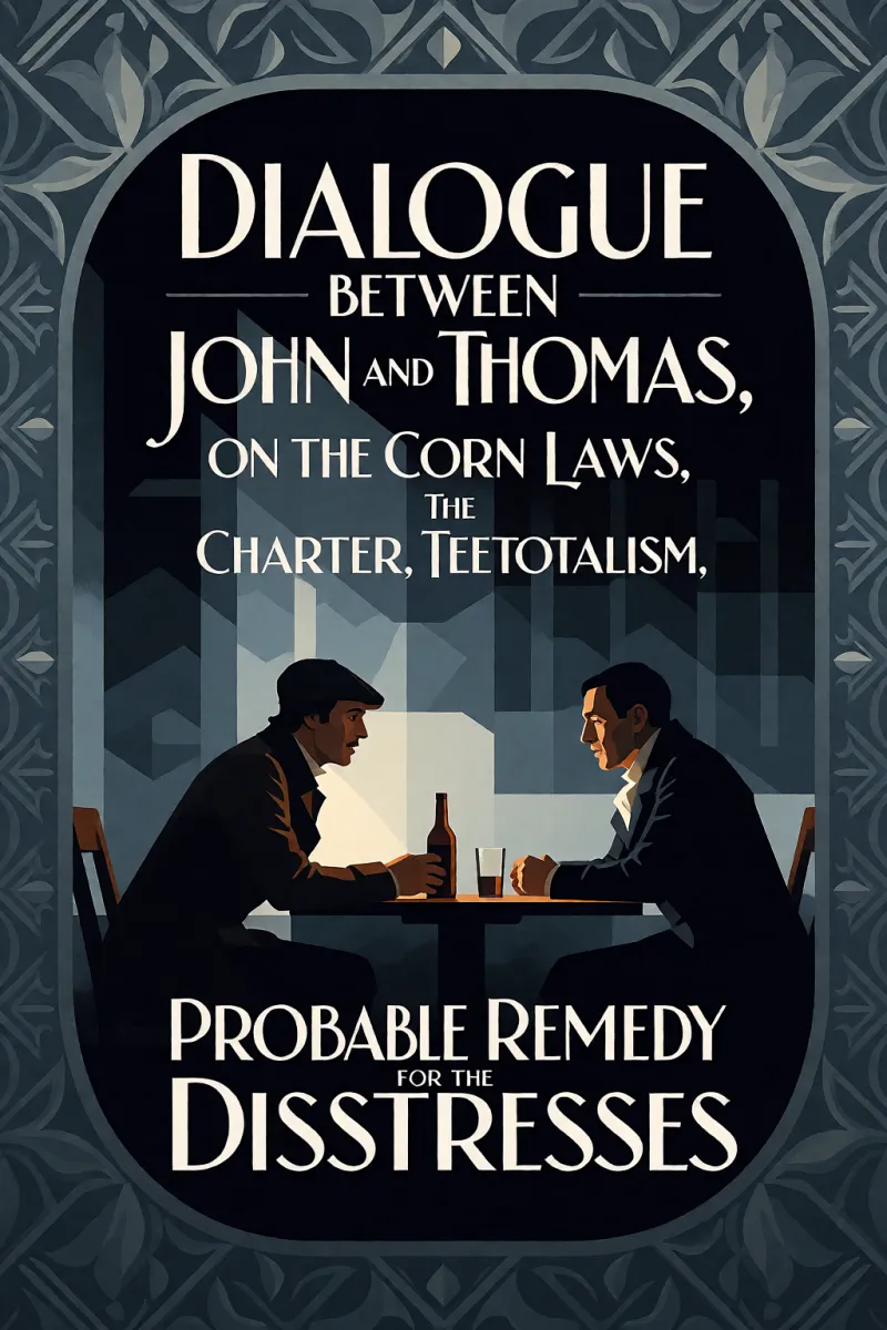 Cover of Dialogue between John and Thomas, on the Corn Laws, the Charter, Teetotalism, and the Probable Remedy for the Present Disstresses by Unknown