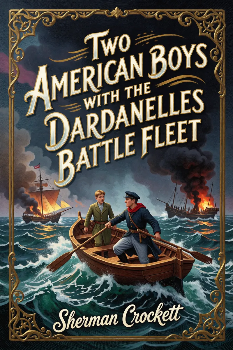 Cover of Two American Boys with the Dardanelles Battle Fleet by Sherman Crockett
