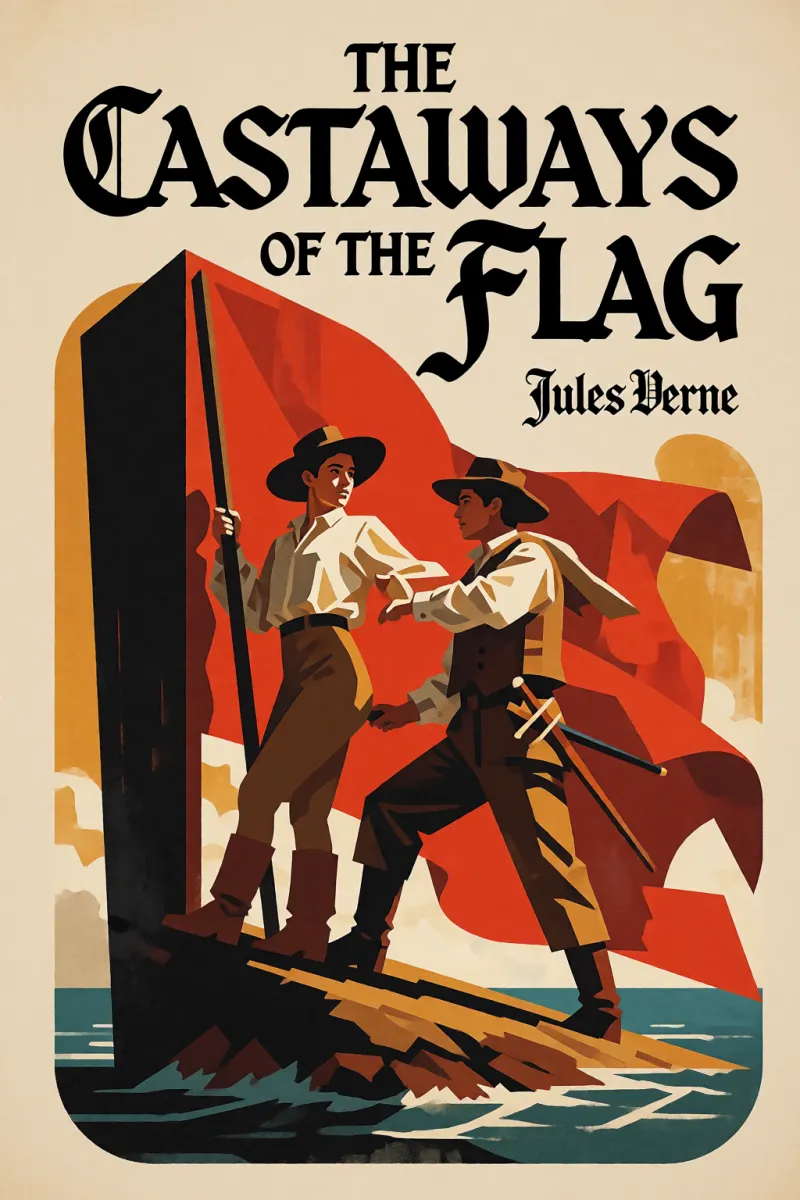 Cover of The castaways of the flag by Jules Verne