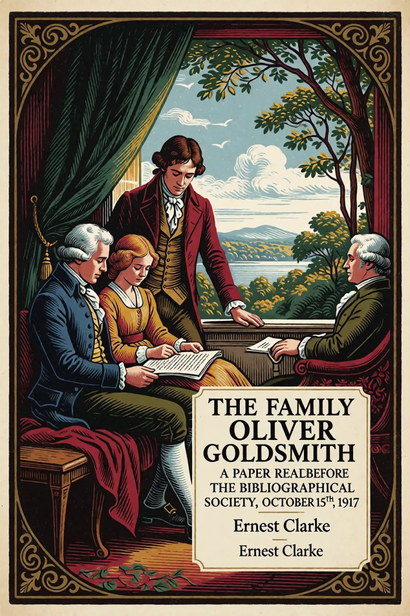 Cover of The Family Letters of Oliver Goldsmith: A Paper Read Before the Bibliographical Society, October 15th, 1917 by Ernest Clarke