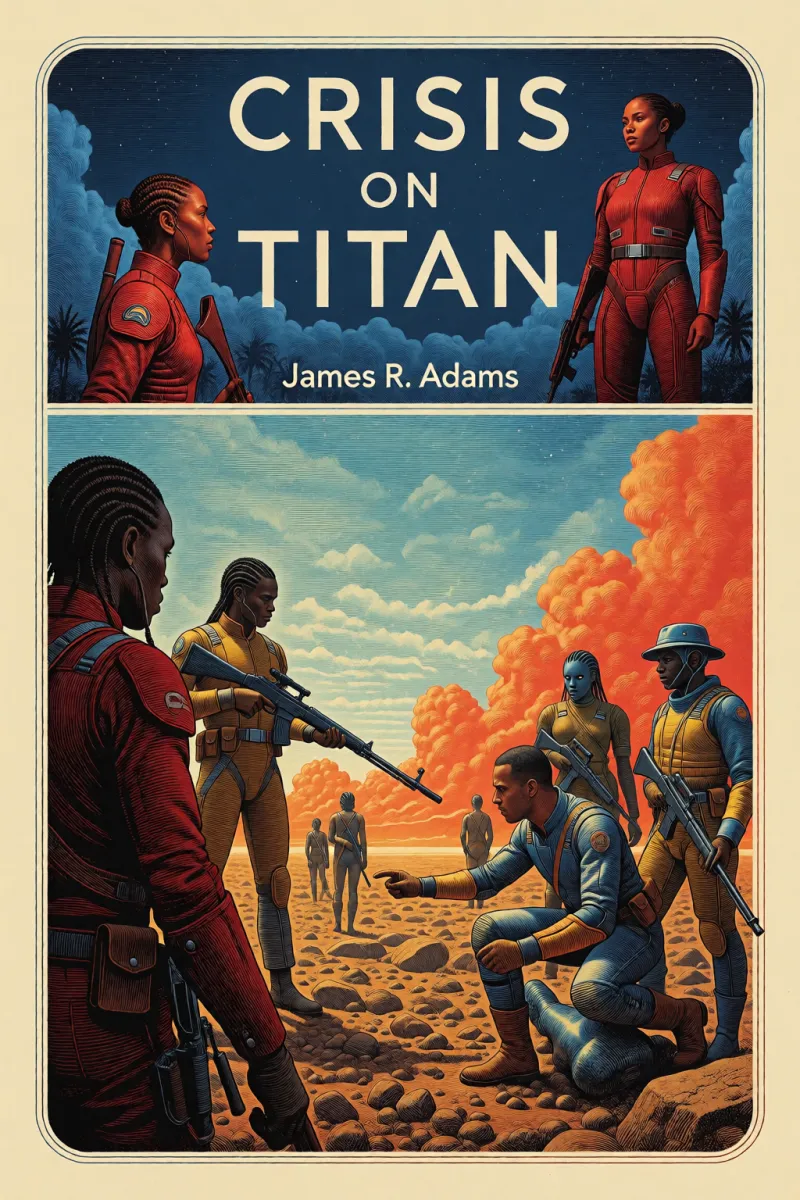 Cover of Crisis on Titan by James R. Adams