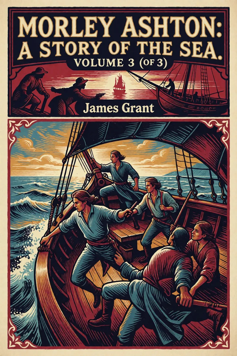 Cover of Morley Ashton: A Story of the Sea. Volume 3 (of 3) by James Grant