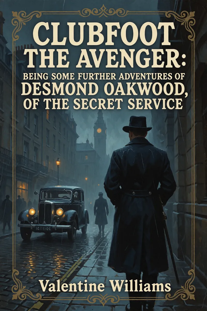 Cover of Clubfoot the Avenger: Being some further adventures of Desmond Oakwood, of the Secret Service by Valentine Williams