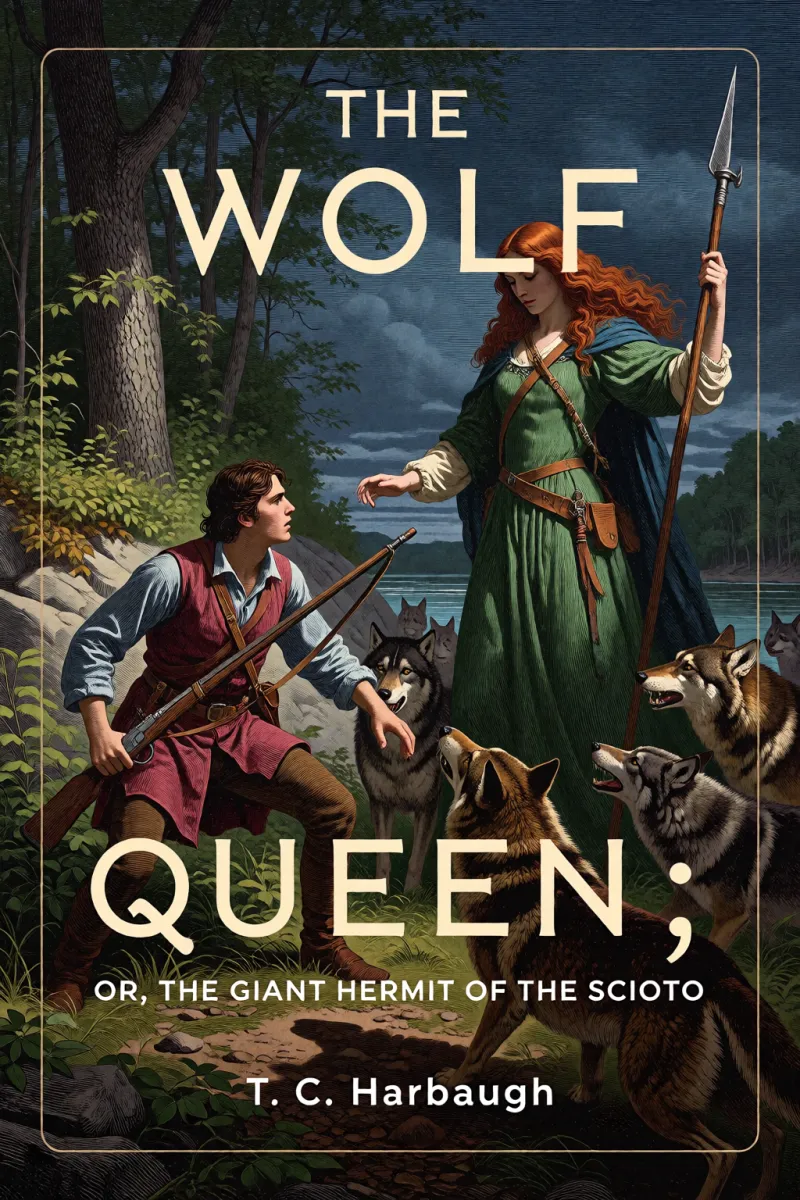 Cover of The Wolf Queen; or, The Giant Hermit of the Scioto by T. C. Harbaugh