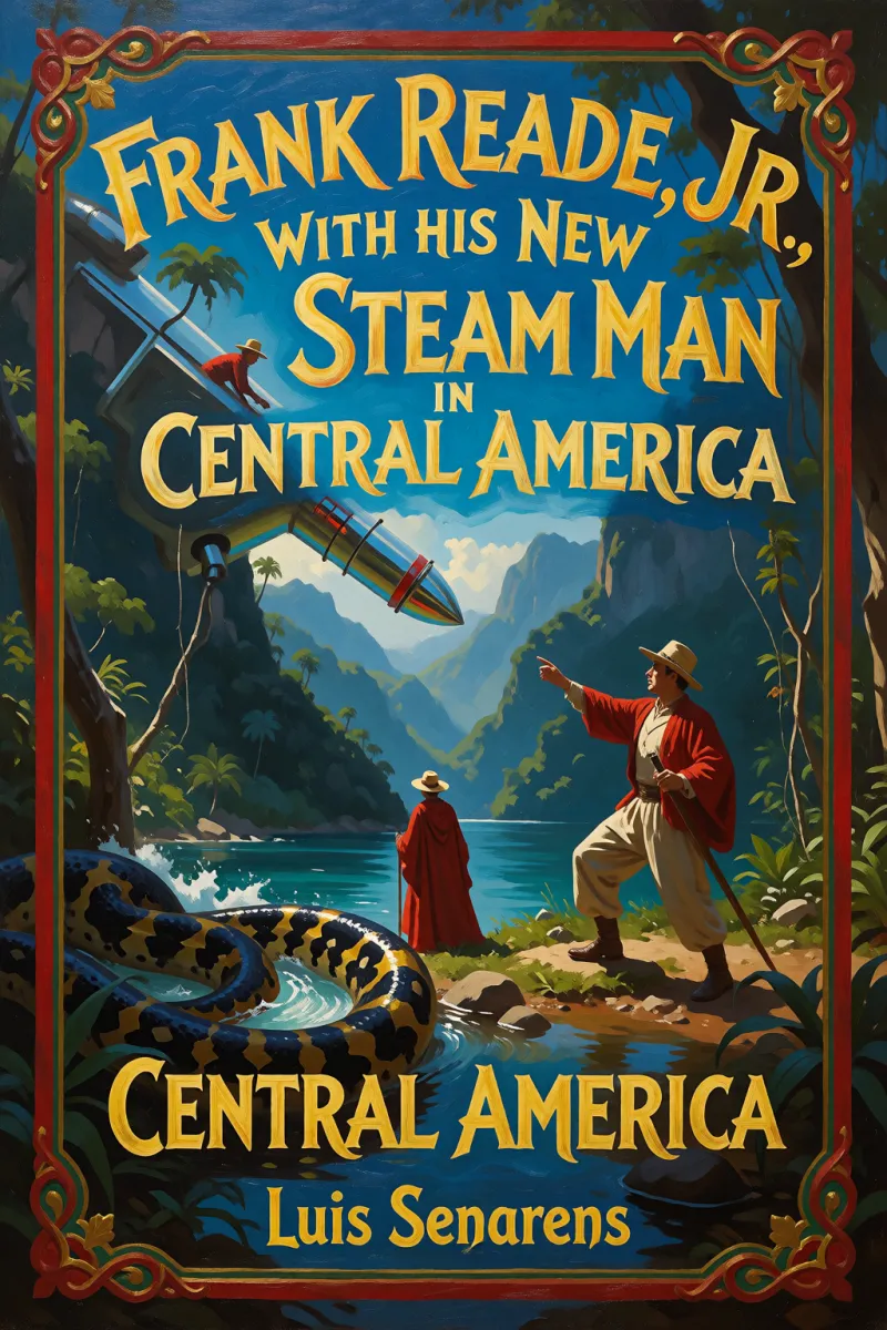 Cover of Frank Reade, Jr., With His New Steam Man in Central America by Luis Senarens