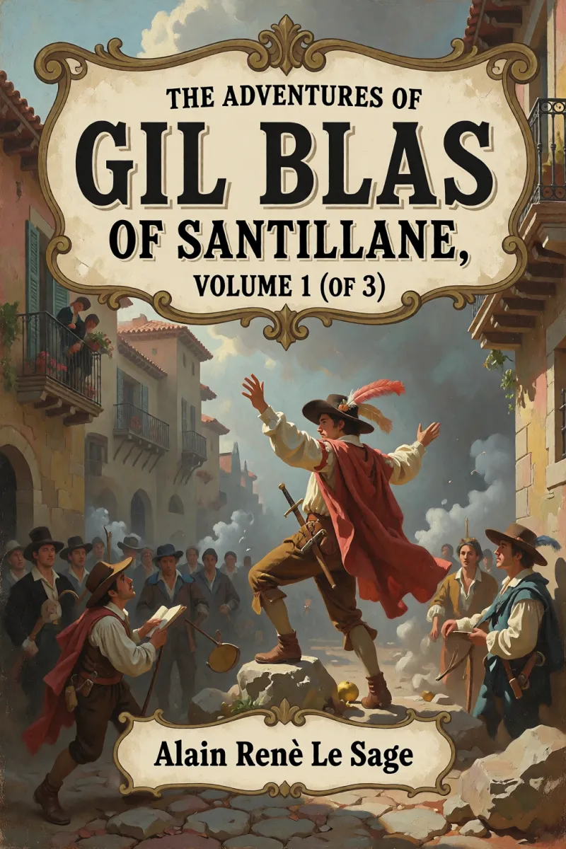 Cover of The Adventures of Gil Blas of Santillane, Volume 1 (of 3) by Alain René Le Sage