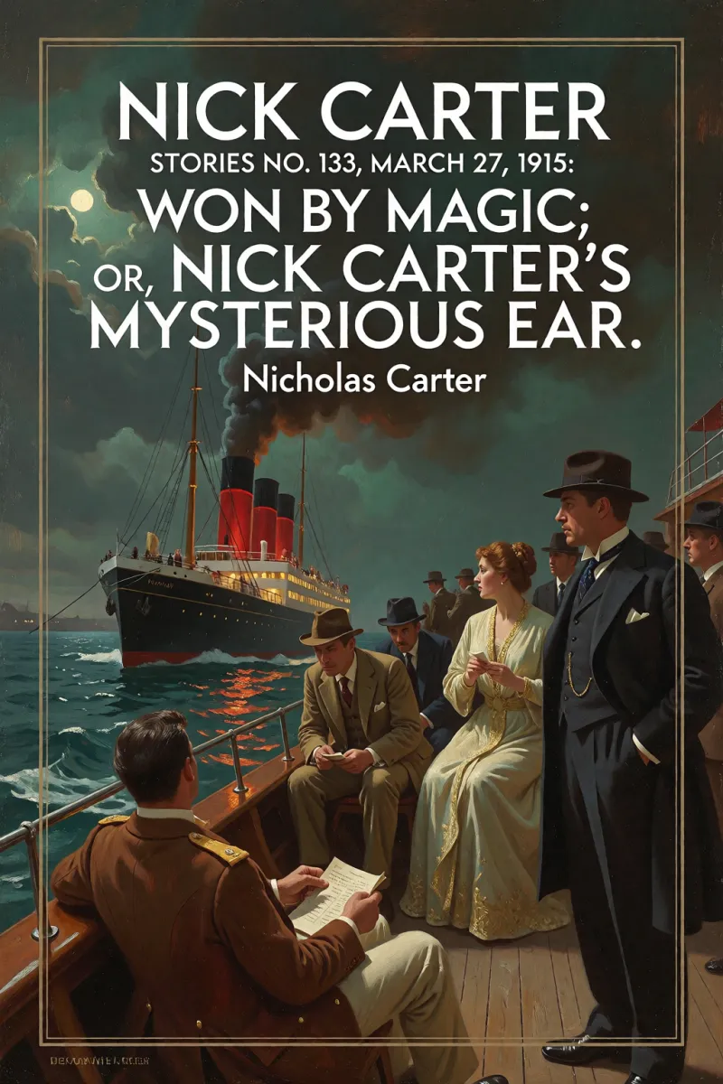 Cover of Nick Carter Stories No. 133, March 27, 1915: Won by Magic; or, Nick Carter's Mysterious Ear. by Nicholas Carter
