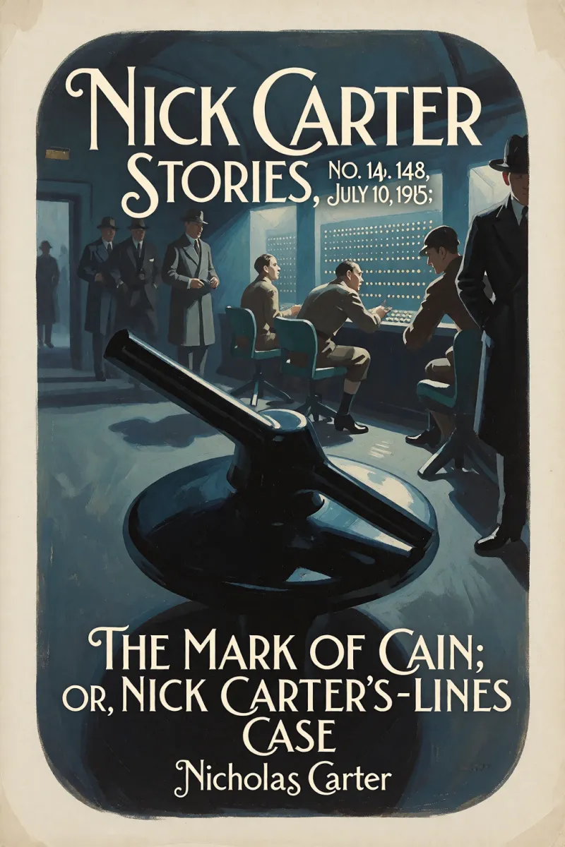 Cover of Nick Carter Stories No. 148, July 10, 1915; The Mark of Cain; or, Nick Carter's Air-line Case by Nicholas Carter