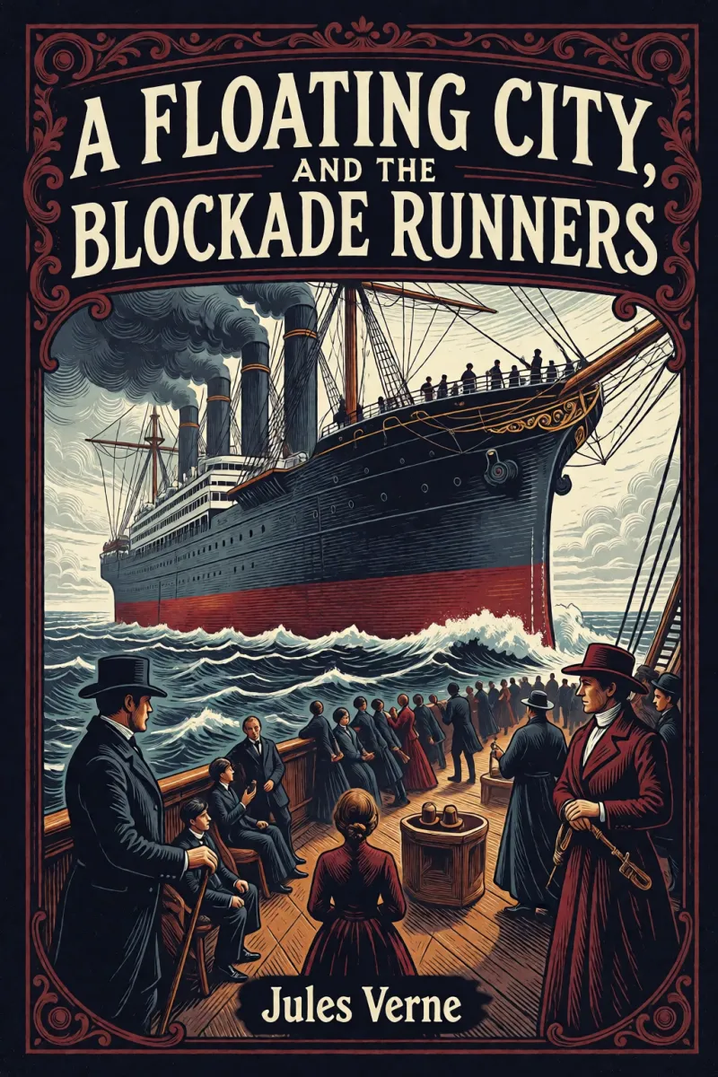 Cover of A Floating City, and The Blockade Runners by Jules Verne